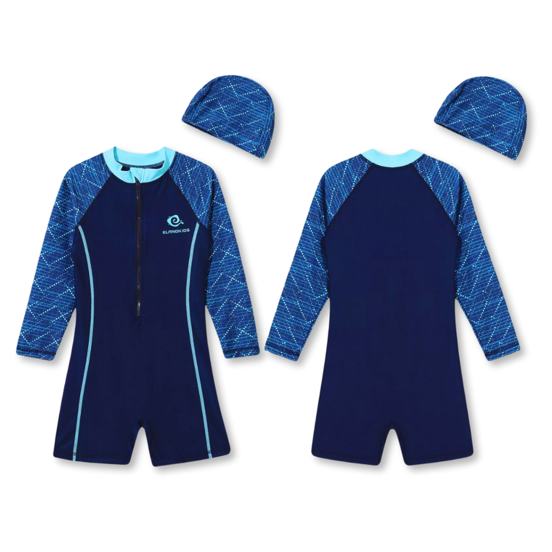 TRAJE DE BAÑO NIÑO JUMP KIDS ENTERITO SPORT MANGA LARGA - 2