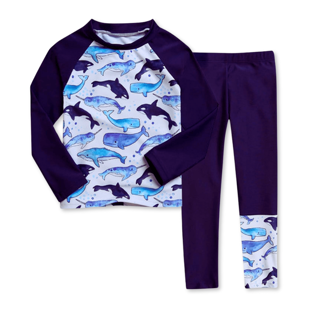 TRAJE DE BAÑO NIÑO JUMP KIDS AZUL MANGA LARGA BALLENA 5 A 9 AÑOS - 2