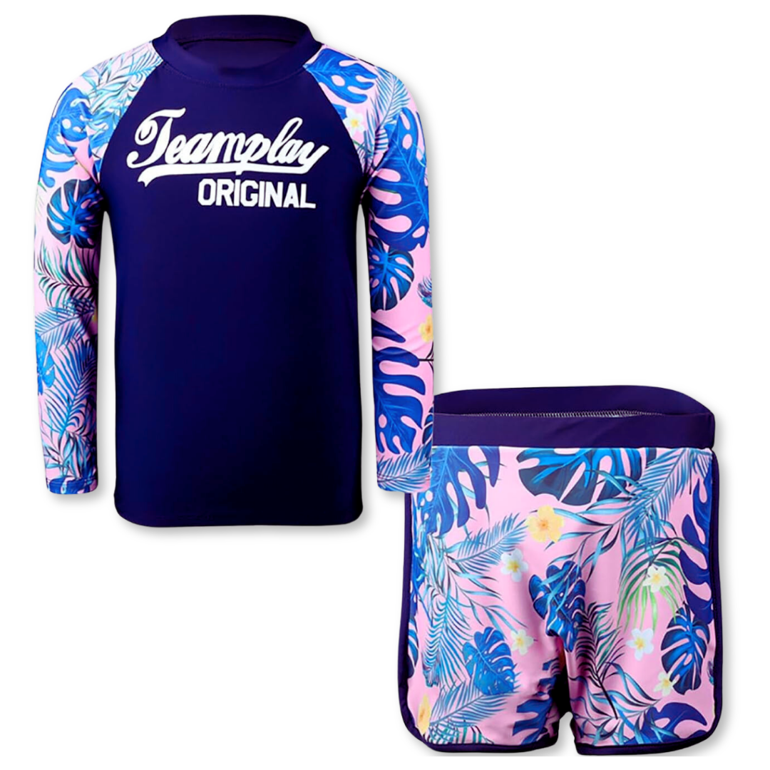 TRAJE DE BAÑO NIÑA JUMP KIDS 2 PIEZAS MANGA LARGA - 1