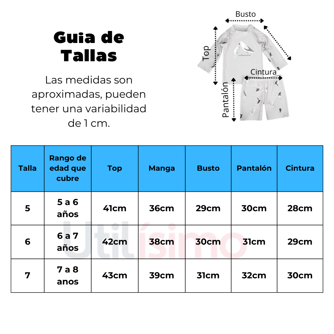 TRAJE DE BAÑO NIÑO JUMP KIDS AZUL 3 PIEZAS MANGA LARGA TIBURÓN - 3