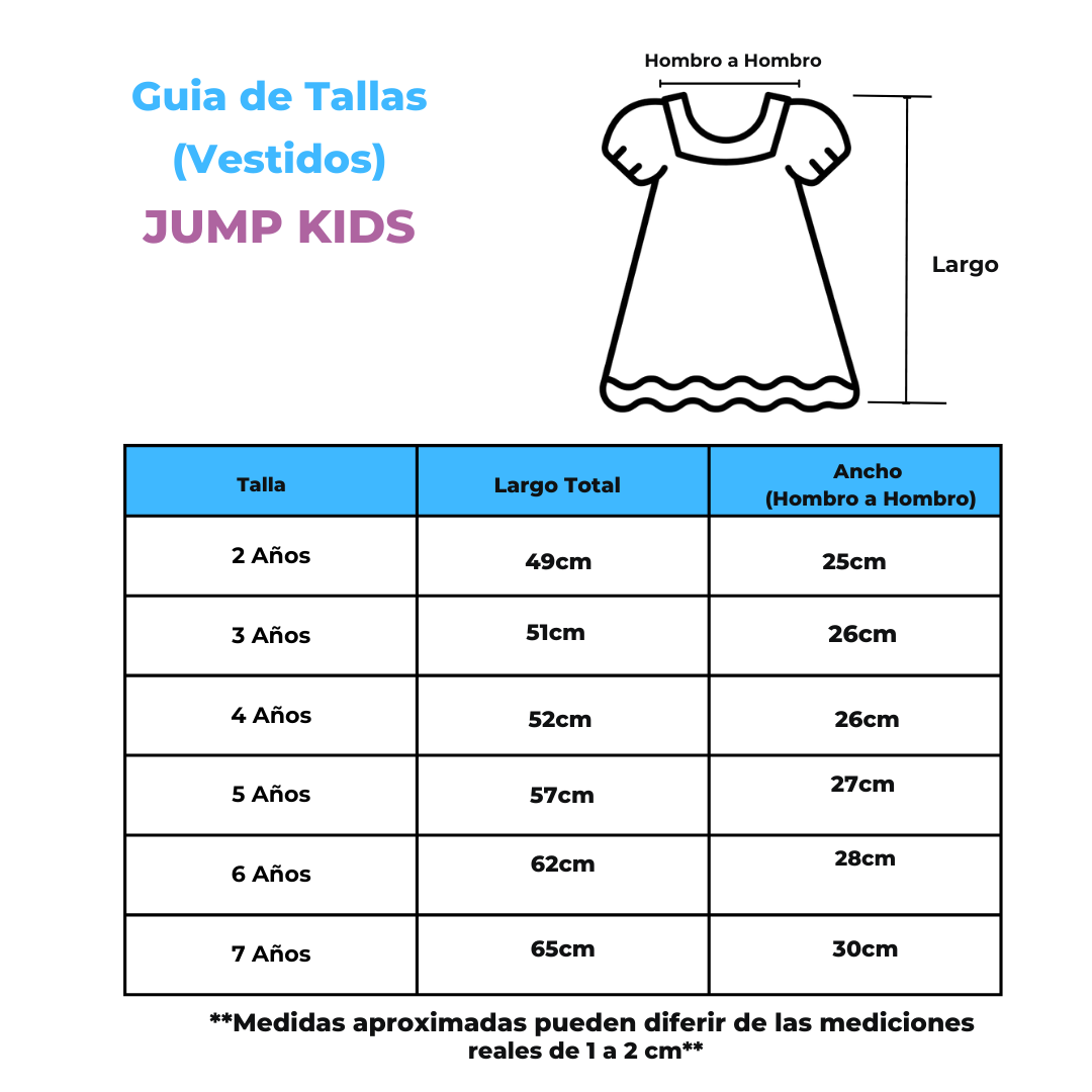 VESTIDO NIÑA JUMP KIDS AZUL MANGA CORTA ESTAMPADO ALPACA DIVERTIDA - 3