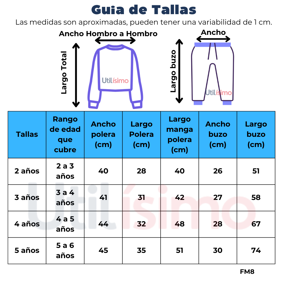 SET CONJUNTO ALGODON NIÑA TEDMIMAK BLANCO 2 PIEZAS BUZO POLERON 2 A 5 AÑOS QUEEN BUTTERFLY - 2