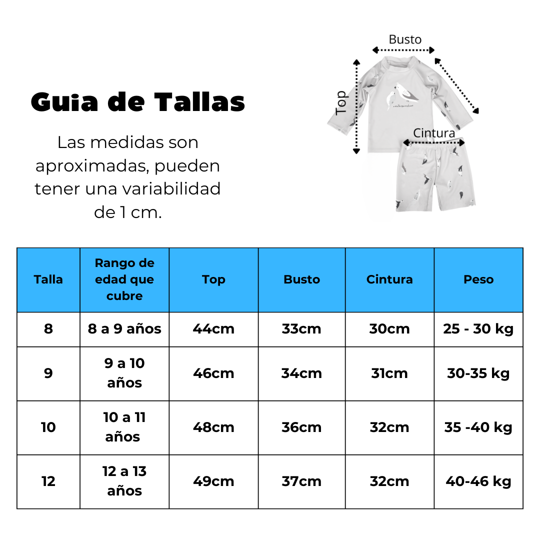 TRAJE DE BAÑO NIÑO JUMP KIDS 3 PIEZAS MANGA LARGA 8 A 12 AÑOS - 3