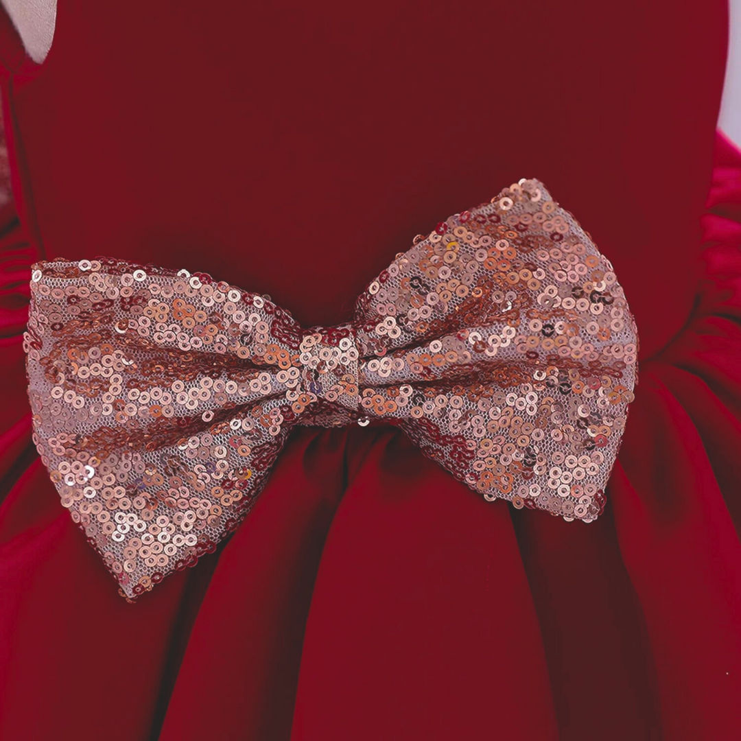 VESTIDOS DE FIESTAS CON TUL Y VOLANTES PARA NIÑAS 1 A 5 AÑOS PRINCESA RUBÍ - 4