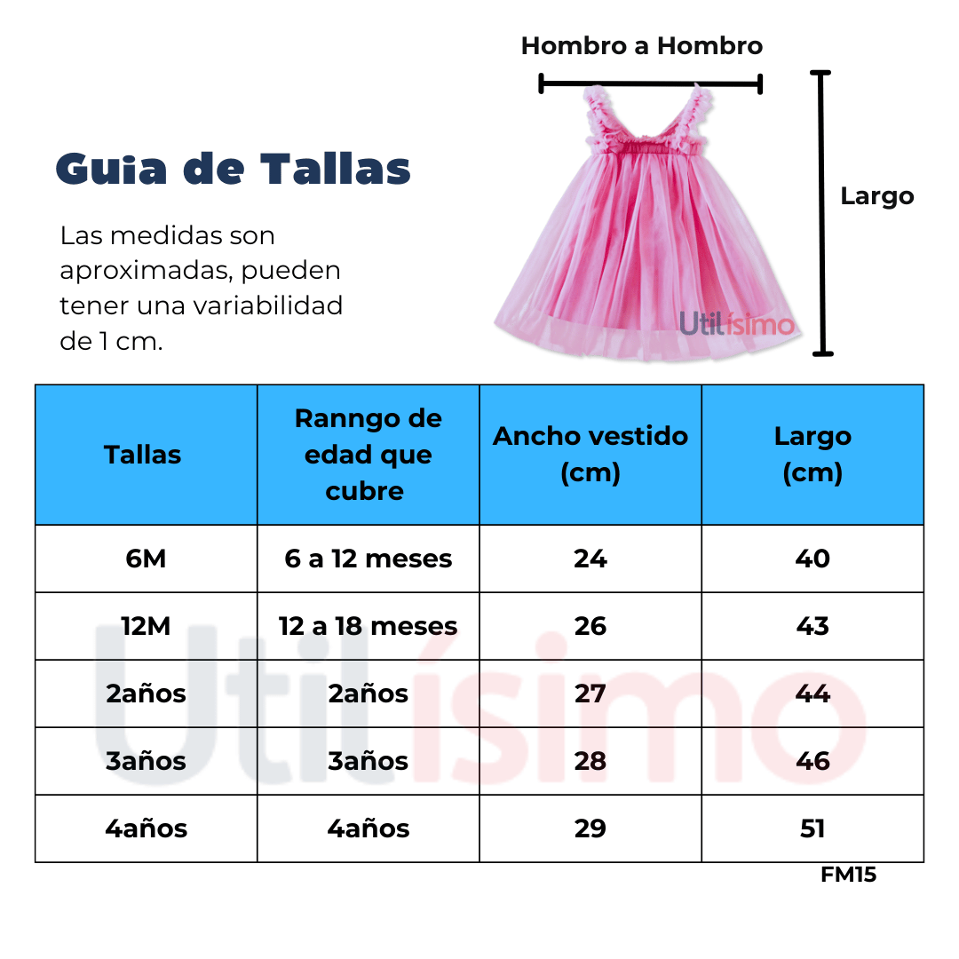 VESTIDO TUTÚ PARA NIÑA 6 MESES A 4 AÑOS HADAS MÁGICAS - 3