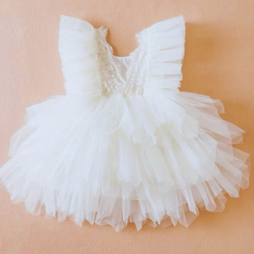 VESTIDO DE FIESTA DE ENCAJE Y TUL NIÑAS 6 MESES A 4 AÑOS BABY GIRLS - 2