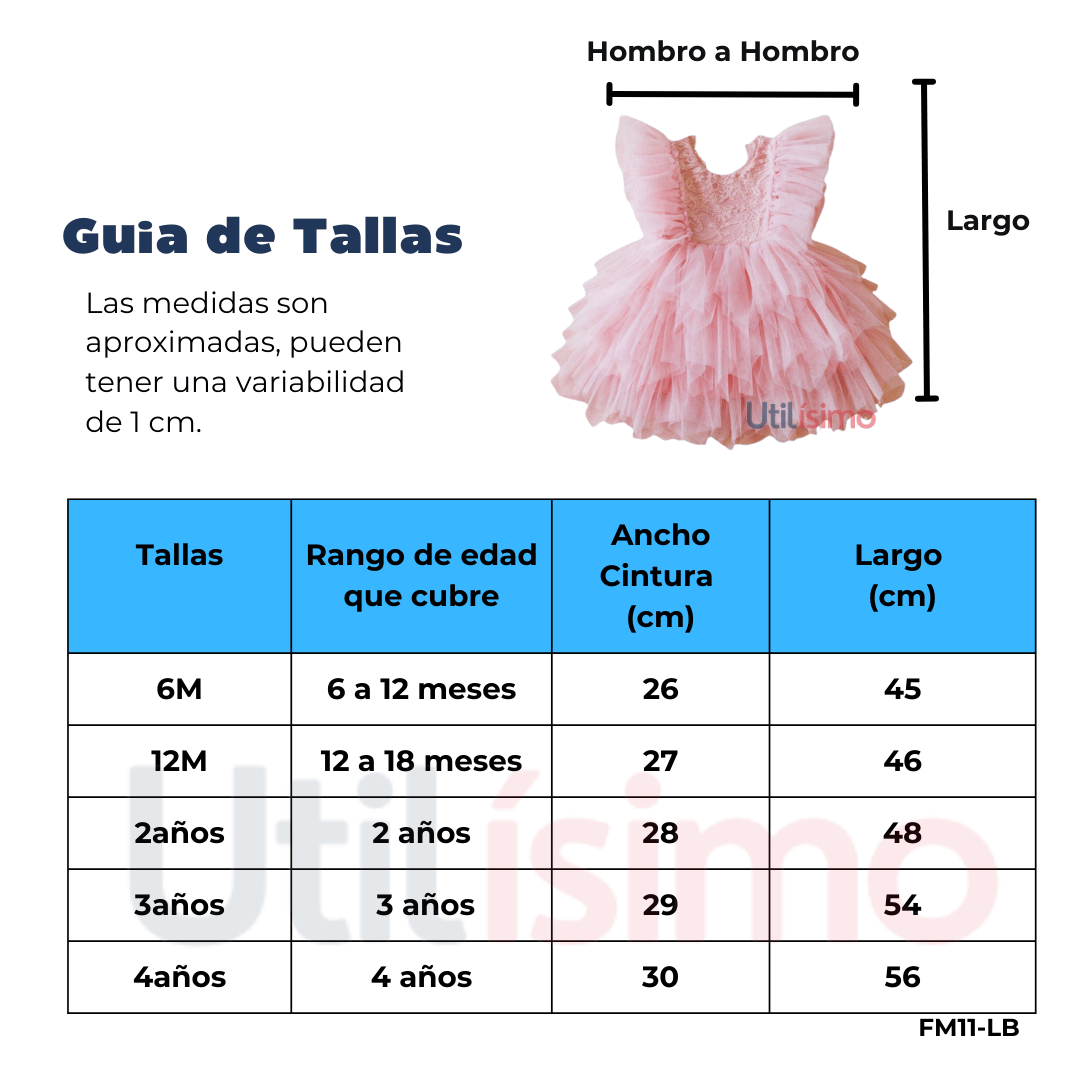 VESTIDO DE FIESTA DE ENCAJE Y TUL NIÑAS 6 MESES A 4 AÑOS PRINCESS PINK - 3