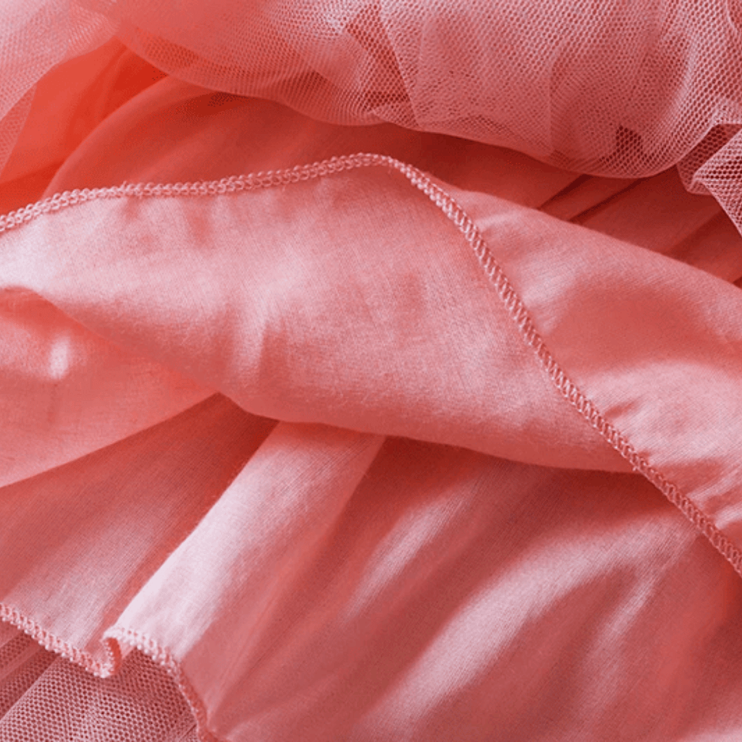 VESTIDO DE FIESTA DE ENCAJE Y TUL NIÑAS 6 MESES A 4 AÑOS PRINCESS PINK - 6