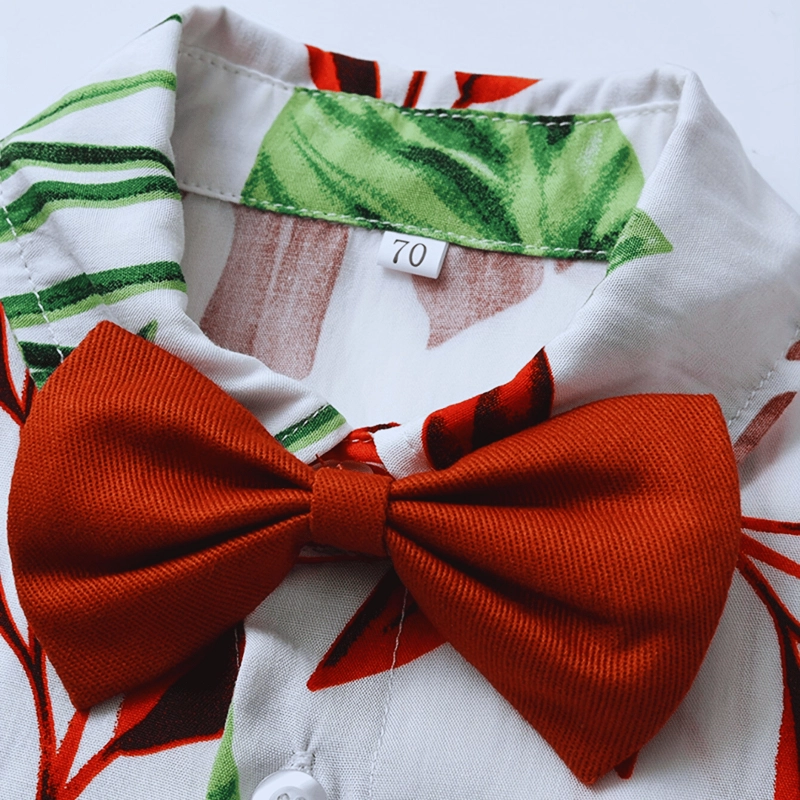 CONJUNTO DE VESTIR HAWAIANO MANGA CORTA NIÑO 1 A 5 AÑOS ROJO HAWAIANO - 4