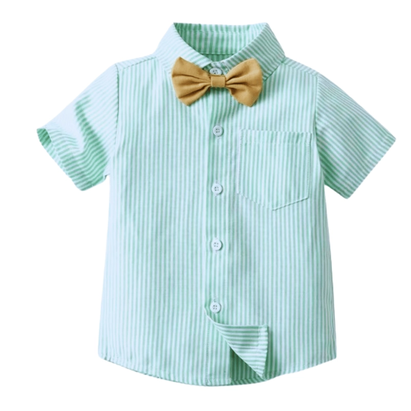 CONJUNTO DE VESTIR CON CORBATÍN Y PANTALÓN CORTO DE 6 MESES A 6 AÑOS - 4