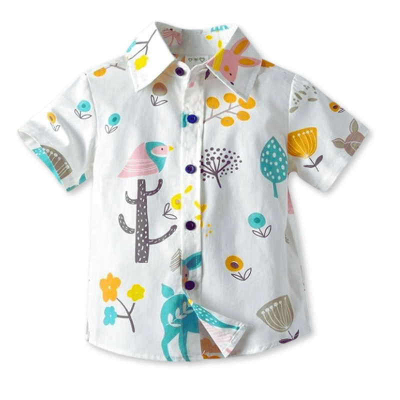 CONJUNTO DE VESTIR CON PANTALÓN Y TIRANTES BEBÉ NIÑO 9 MESES A 6 AÑOS ANIMAL CARTOON - 2