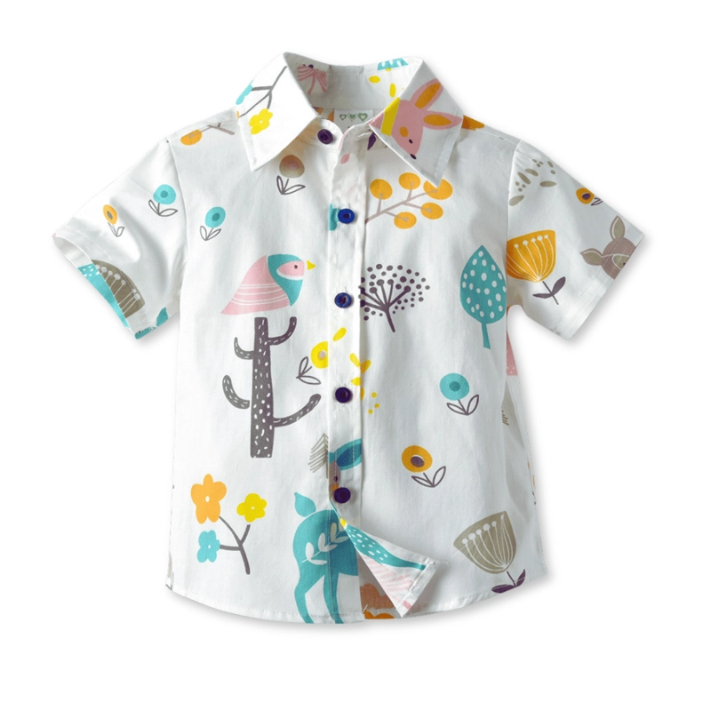 CONJUNTO DE VESTIR NIÑO CAMISA CON ESTAMPADO Y PANTALÓN CORTO 9 MESES A 4 AÑOS ANIMAL CARTOON - 2