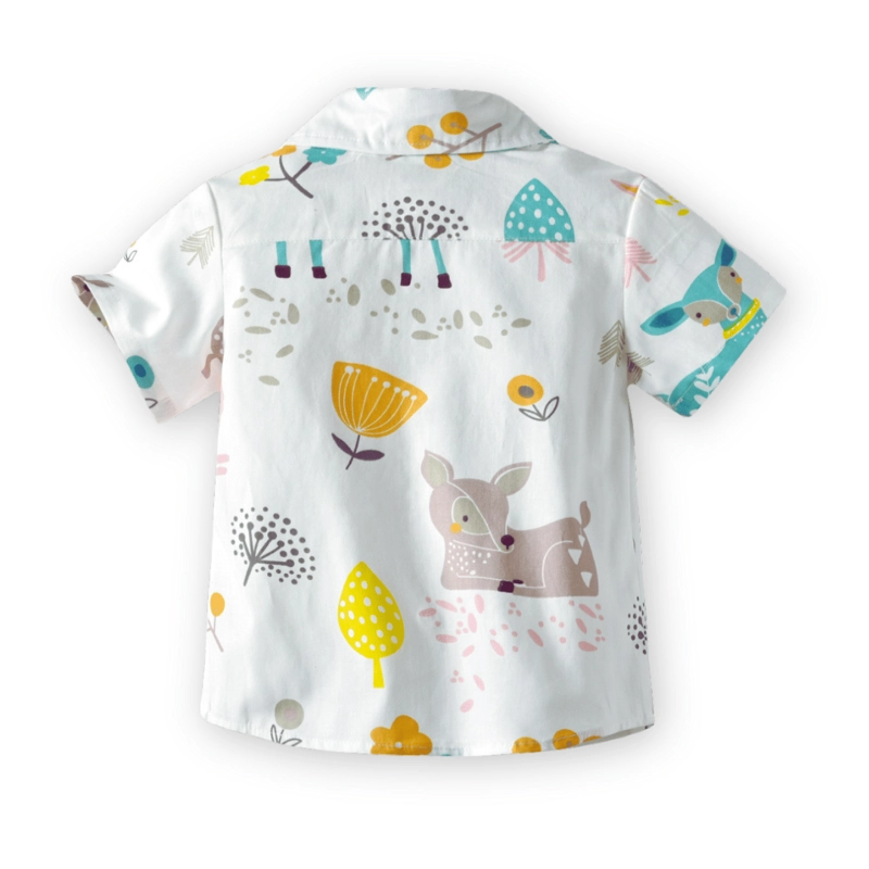 CONJUNTO DE VESTIR NIÑO CAMISA CON ESTAMPADO Y PANTALÓN CORTO 9 MESES A 4 AÑOS ANIMAL CARTOON - 4