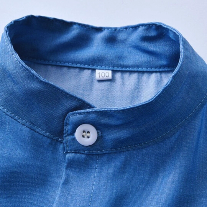 CONJUNTO DE VESTIR NIÑO CAMISA MANGA CORTA Y PANTALÓN CORTO 9 MESES A 4 AÑOS BLUE SET - 6