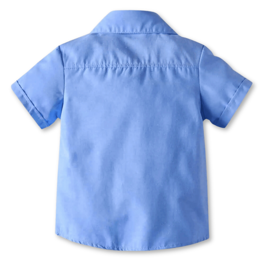 CONJUNTO DE VESTIR CON PANTALÓN Y TIRANTES BEBÉ NIÑO 18 MESES A 4 AÑOS - 4