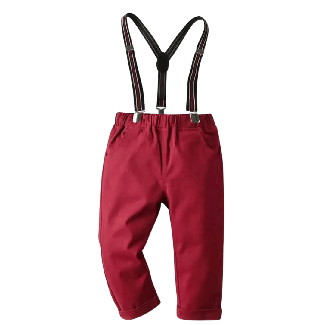 CONJUNTO DE VESTIR CON PANTALÓN Y TIRANTES BEBÉ NIÑO 18 MESES A 4 AÑOS - 5