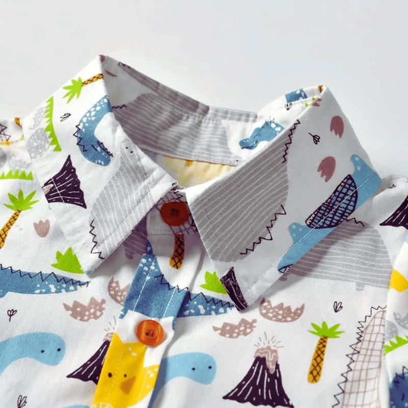 CONJUNTO DE VESTIR CON PANTALÓN Y TIRANTES BEBÉ NIÑO 6 MESES A 4 AÑOS - 4