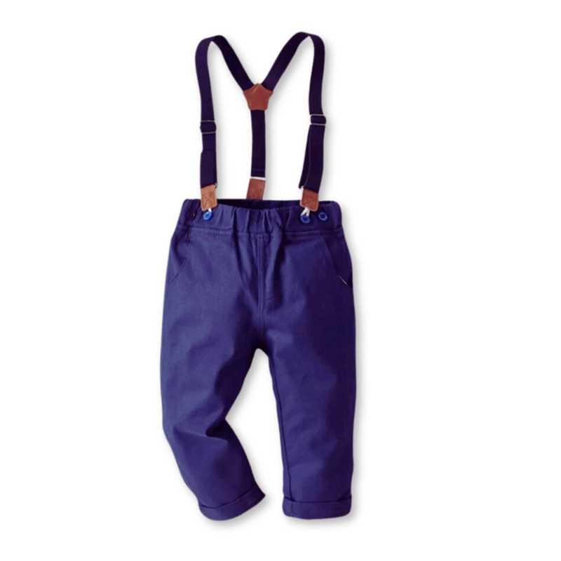 CONJUNTO DE VESTIR CON PANTALÓN Y TIRANTES BEBÉ NIÑO 6 MESES A 4 AÑOS - 6