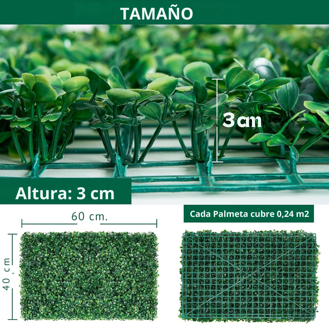PALMETA ARTIFICIAL UTILÍSIMO TRÉBOL VERTICAL 60X40CM ENVIÓ GRATIS - 3
