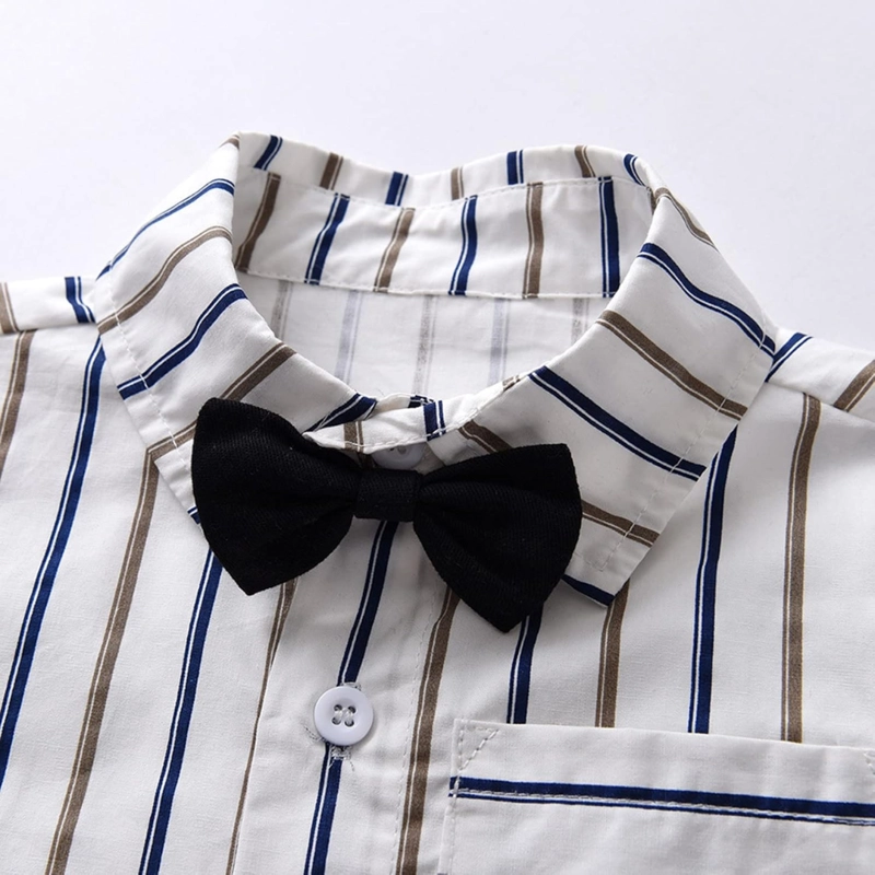 CONJUNTO DE VESTIR CON CORBATÍN Y PANTALÓN CORTO 9 MESES A 5 AÑOS - 4