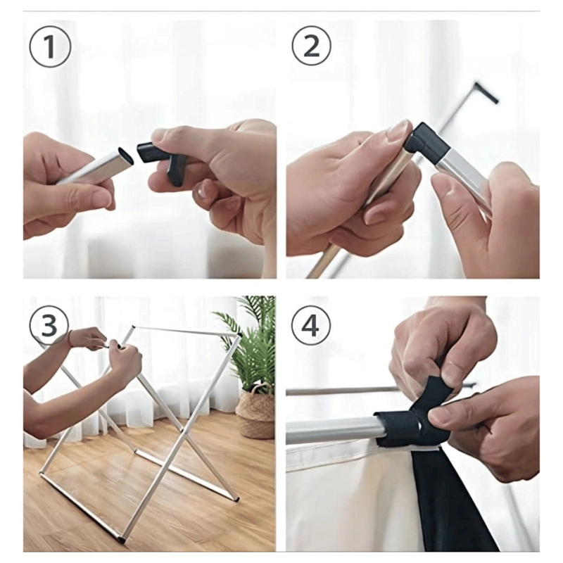 CANASTO ROPA DOBLE PLEGABLE TELA DISEÑO PRÁCTICO - 5