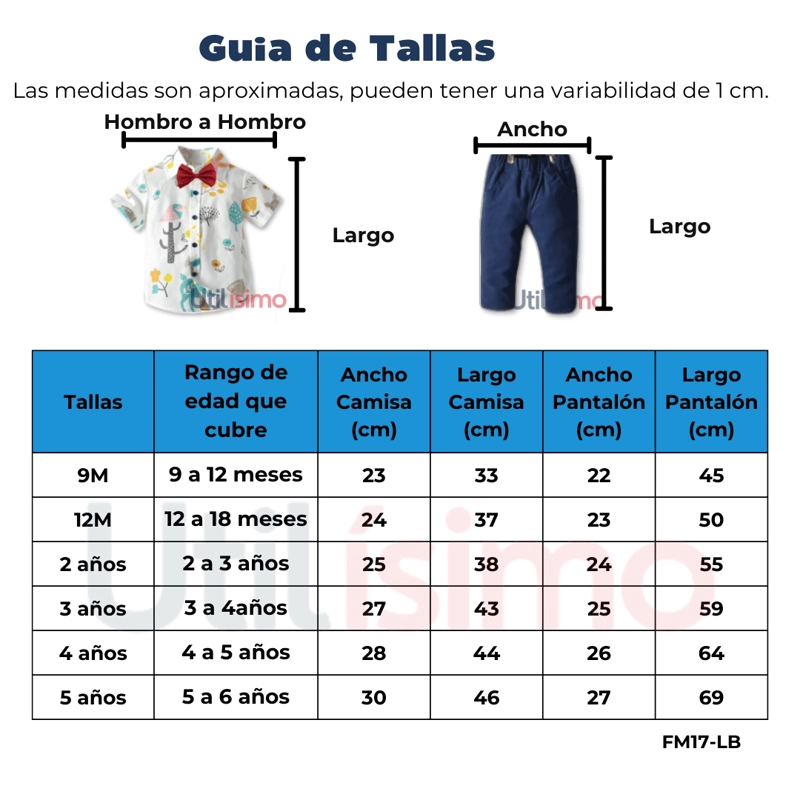CONJUNTO DE VESTIR CON PANTALÓN Y TIRANTES BEBÉ NIÑO 9 MESES A 6 AÑOS COSMIC SKY - 3