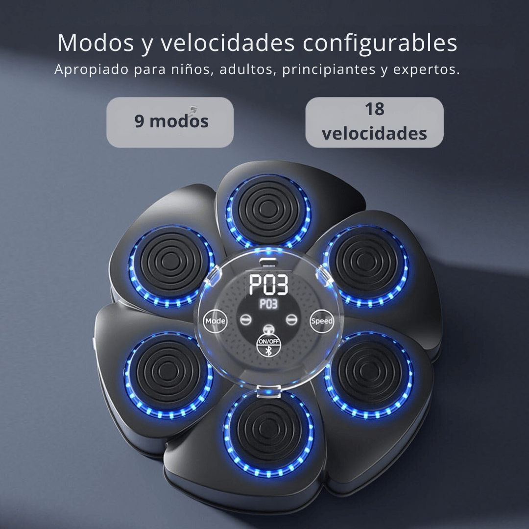 MÁQUINA DE BOXEO MUSICAL BLUETOOTH CON GUANTES - 4
