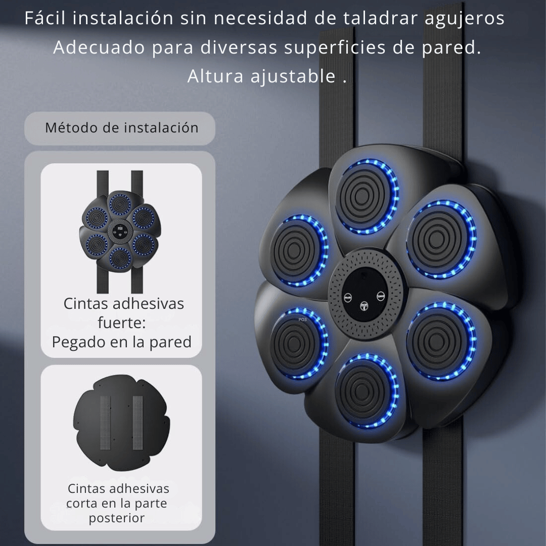 MÁQUINA DE BOXEO MUSICAL BLUETOOTH CON GUANTES - 5