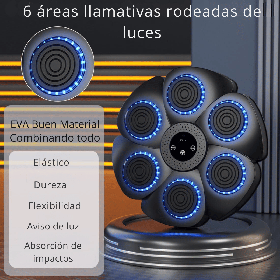 MÁQUINA DE BOXEO MUSICAL BLUETOOTH CON GUANTES - 6