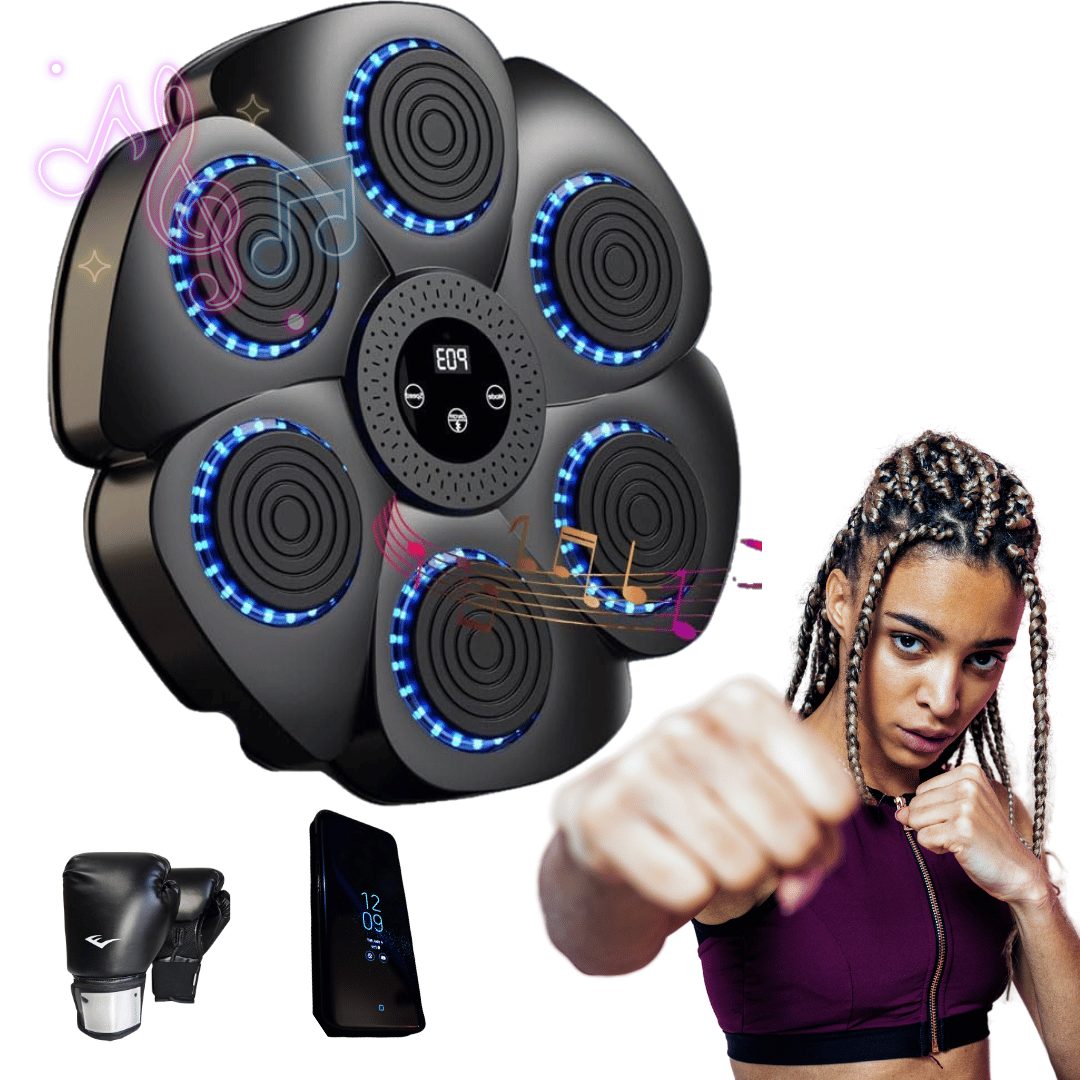 MÁQUINA DE BOXEO MUSICAL BLUETOOTH CON GUANTES - 2