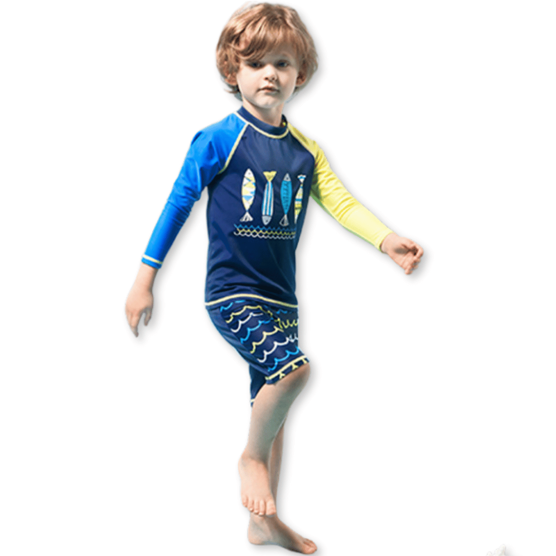 TRAJE DE BAÑO 3 PIEZAS MANGA LARGA NIÑO JUMP KIDS - 1
