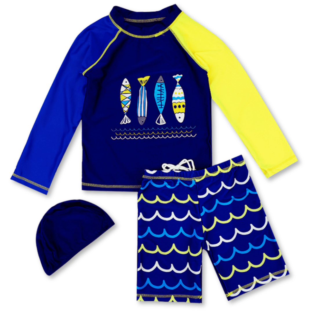 TRAJE DE BAÑO 3 PIEZAS MANGA LARGA NIÑO JUMP KIDS - 2