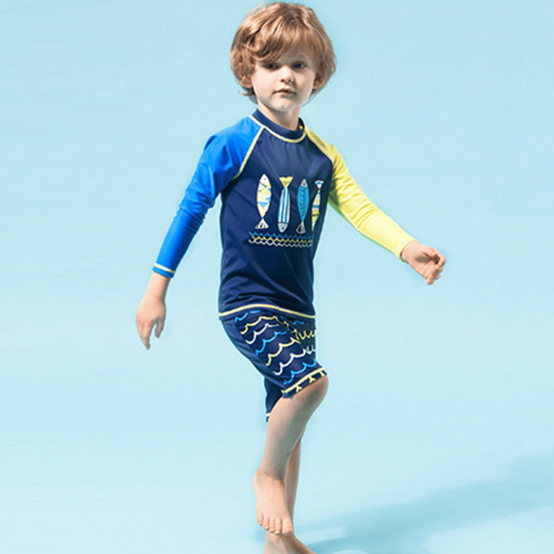 TRAJE DE BAÑO 3 PIEZAS MANGA LARGA NIÑO JUMP KIDS - 8