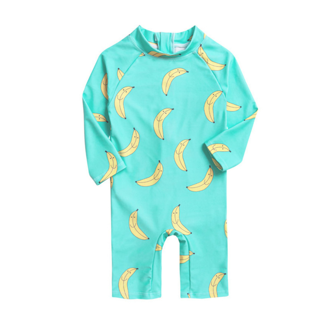 TRAJE DE BAÑO ENTERITO MANGA LARGA NIÑO JUMP KIDS VERDE - 1