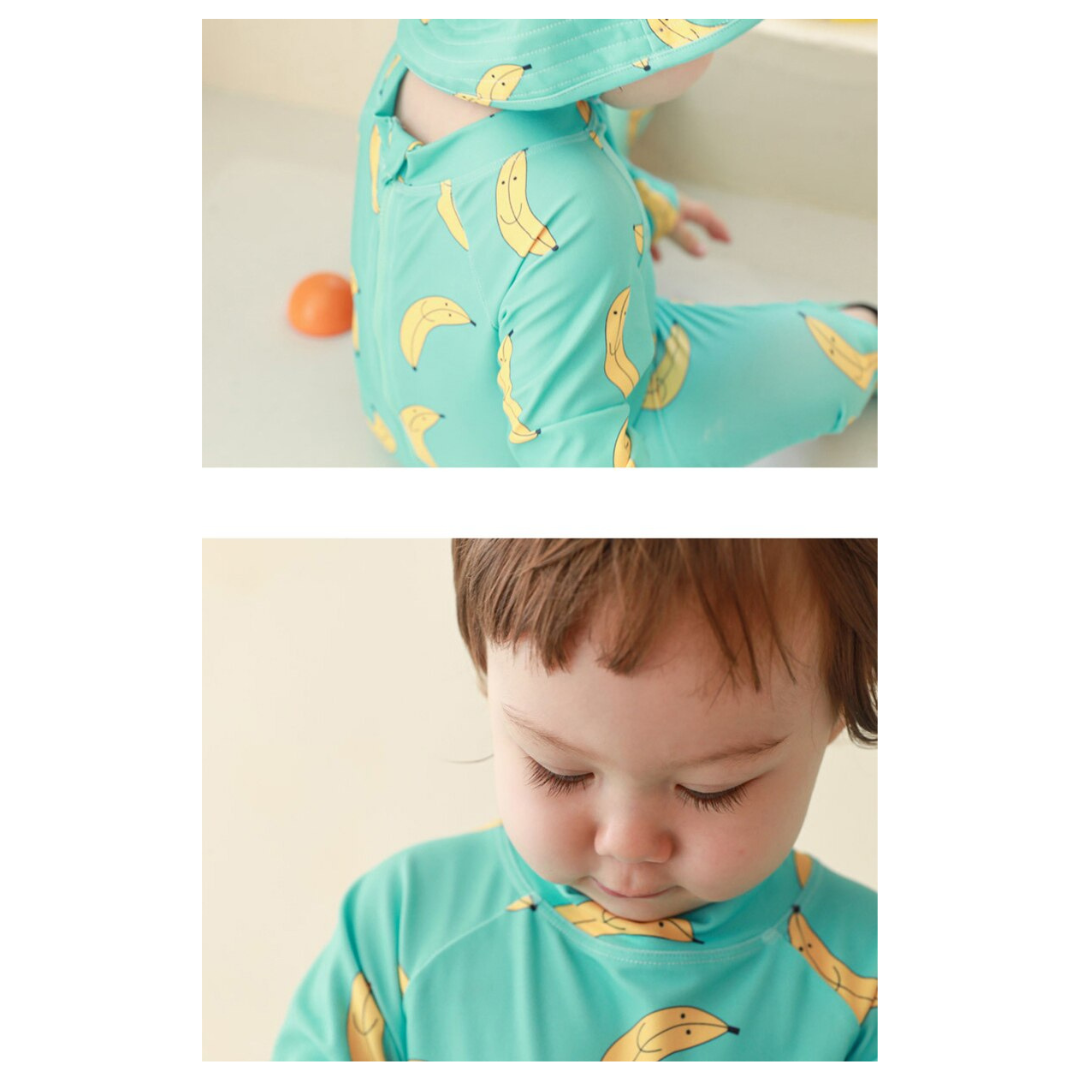 TRAJE DE BAÑO ENTERITO MANGA LARGA NIÑO JUMP KIDS VERDE - 3