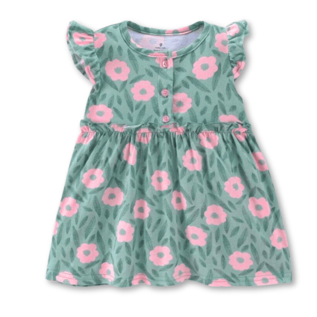 VESTIDO SIN MANGAS ESTAMPADO BEBÉ NIÑA 9 A 36 MESES PINK FLOWER - 1