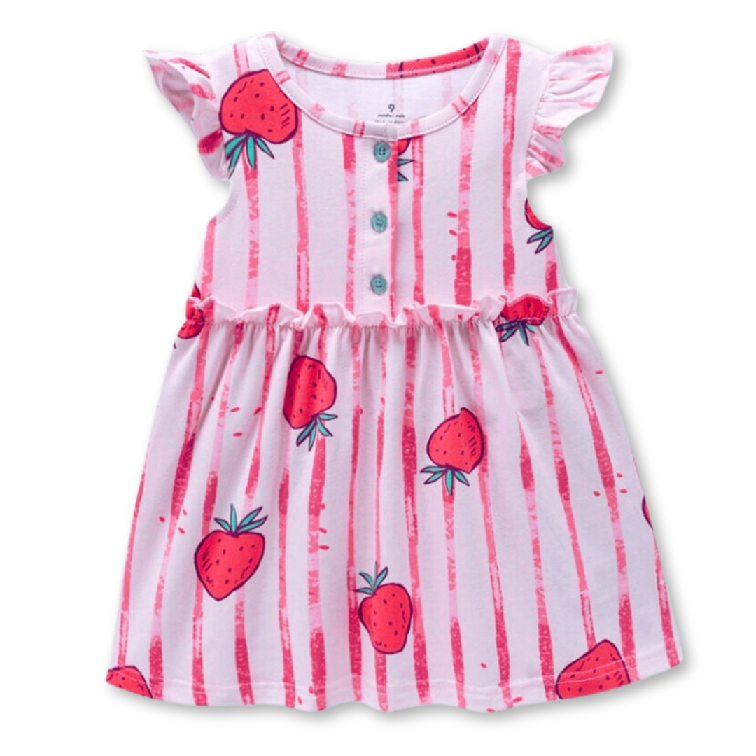 VESTIDO SIN MANGAS ESTAMPADO BEBÉ NIÑA 9 A 36 MESES FRESH FRUITS - 1
