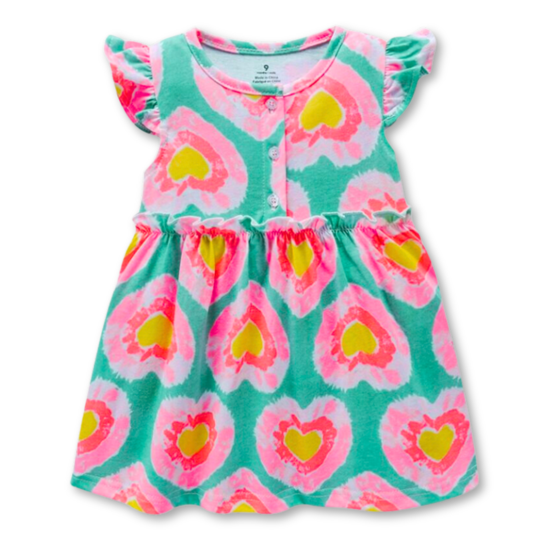 VESTIDO SIN MANGAS ESTAMPADO BEBÉ NIÑA 9 A 36 MESES SUMMER HEART - 1