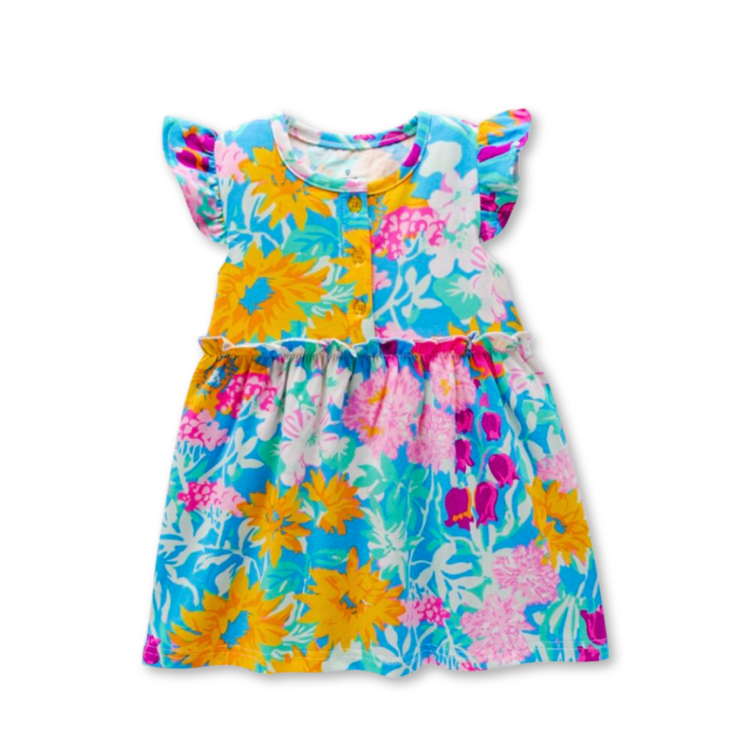 VESTIDO SIN MANGAS ESTAMPADO BEBÉ NIÑA 9 A 36 MESES FLORAL GIRL - 1