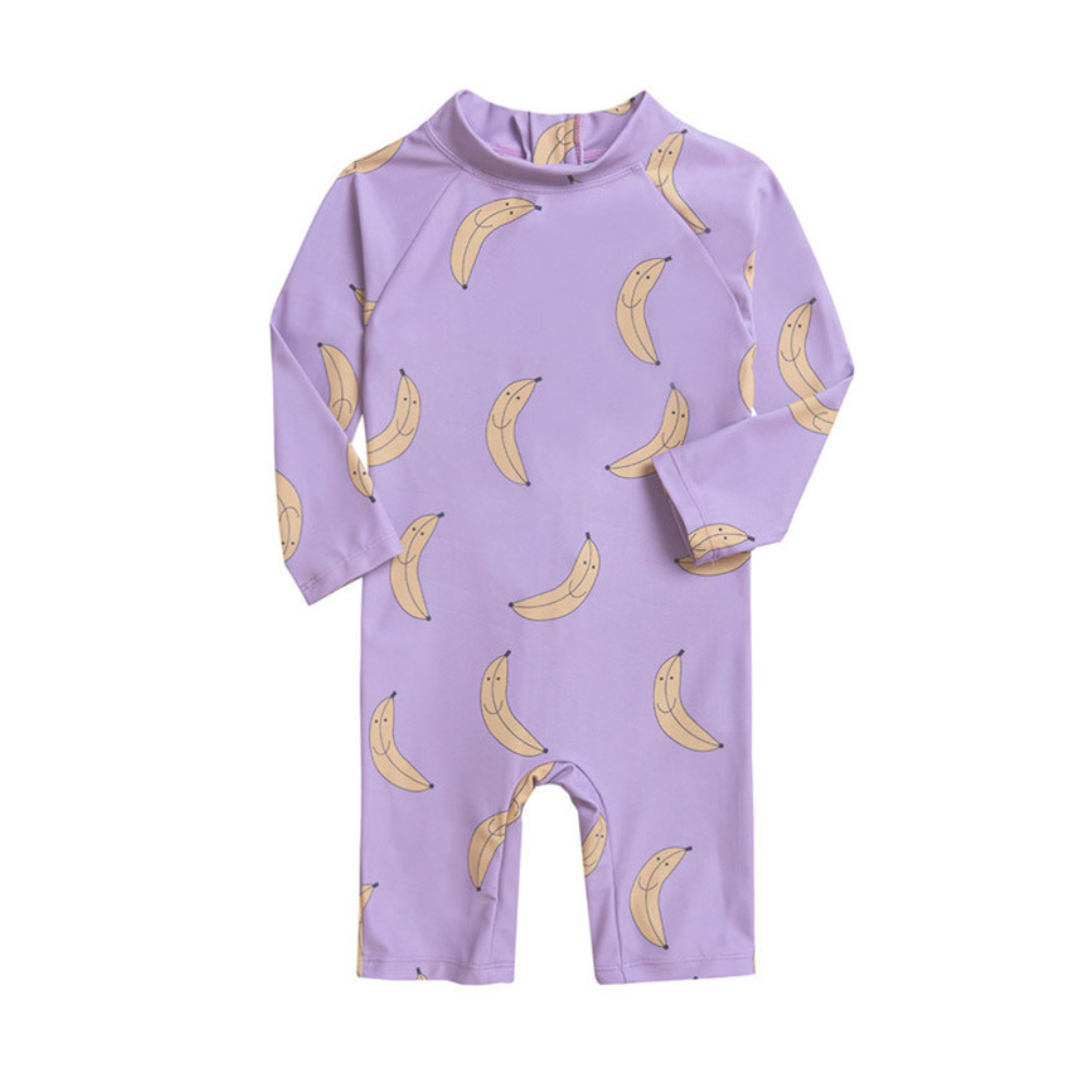 TRAJE DE BAÑO ENTERITO MANGA LARGA NIÑO JUMP KIDS LILA - 1