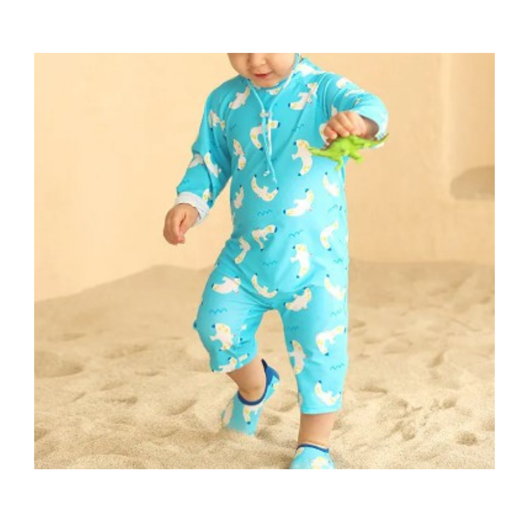 TRAJE DE BAÑO ENTERITO MANGA LARGA NIÑO JUMP KIDS GAVIOTA - 3