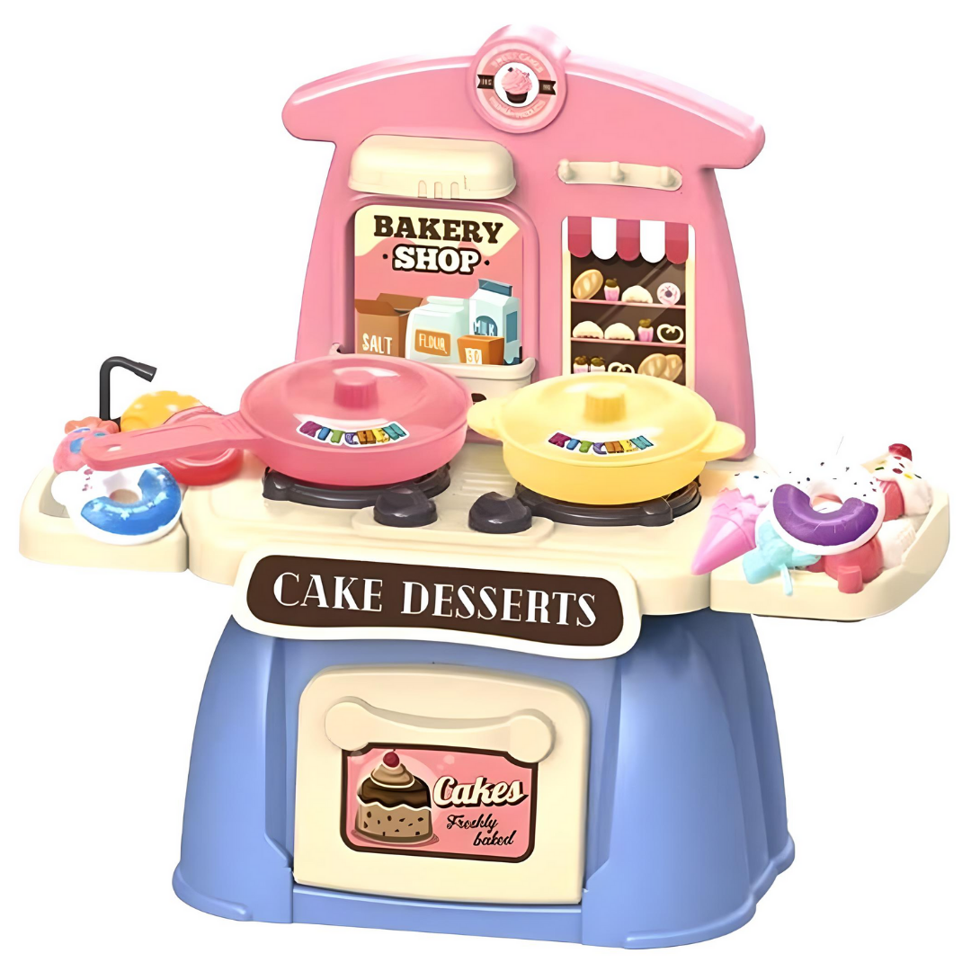 SET DE COCINA JUMP KIDS ROSA REPOSTERÍA 29 PIEZAS NIÑO NIÑA JUGUETE - 1