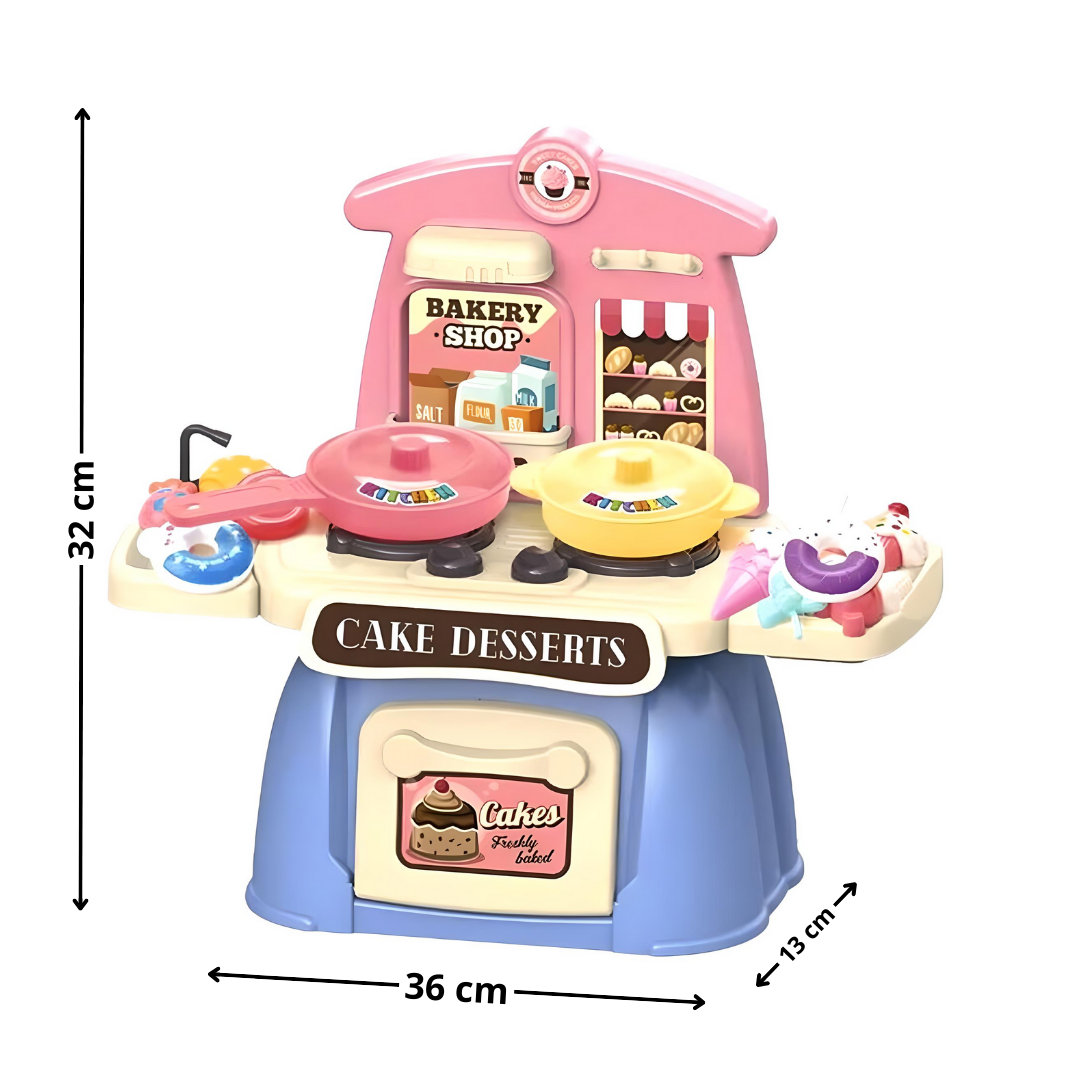 SET DE COCINA JUMP KIDS ROSA REPOSTERÍA 29 PIEZAS NIÑO NIÑA JUGUETE - 2