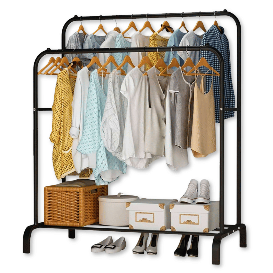 PERCHERO LINE NL-9128 ORGANIZADOR ROPA TENDEDERO ACERO INOXIDABLE DOBLE - 1