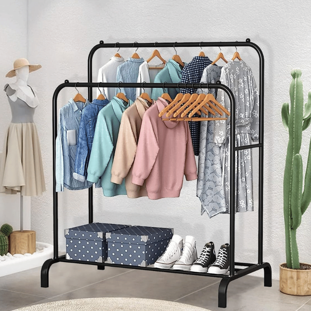 PERCHERO LINE NL-9128 ORGANIZADOR ROPA TENDEDERO ACERO INOXIDABLE DOBLE - 2