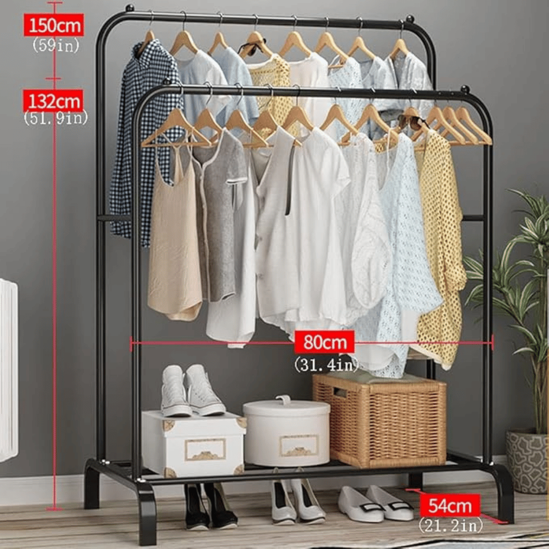 PERCHERO LINE NL-9128 ORGANIZADOR ROPA TENDEDERO ACERO INOXIDABLE DOBLE - 3