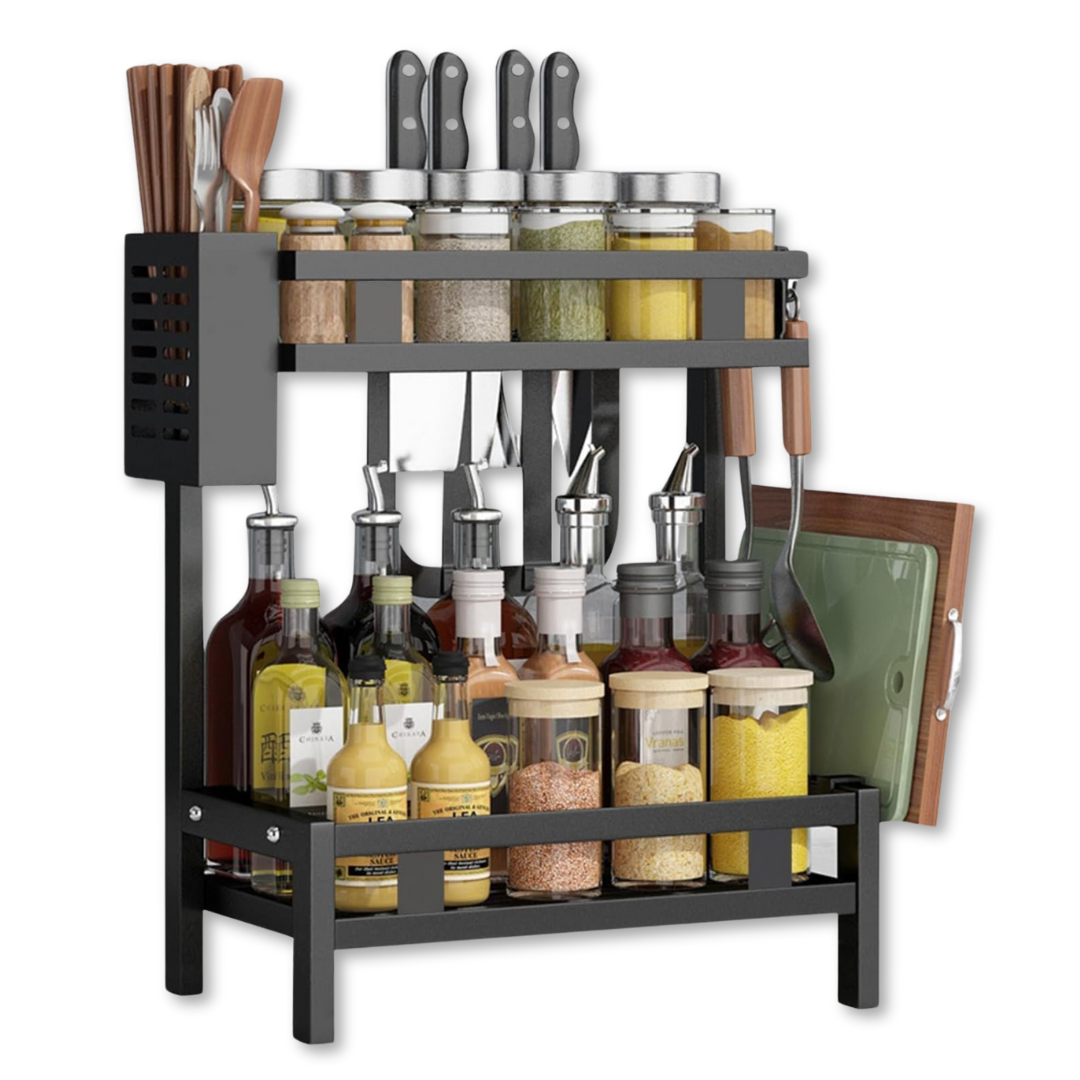 ESTANTE LINE NL-9125 ESPECIAS ORGANIZADOR COCINA ESPECIERO 2 NIVELES MULTIFUNCIONAL - 1