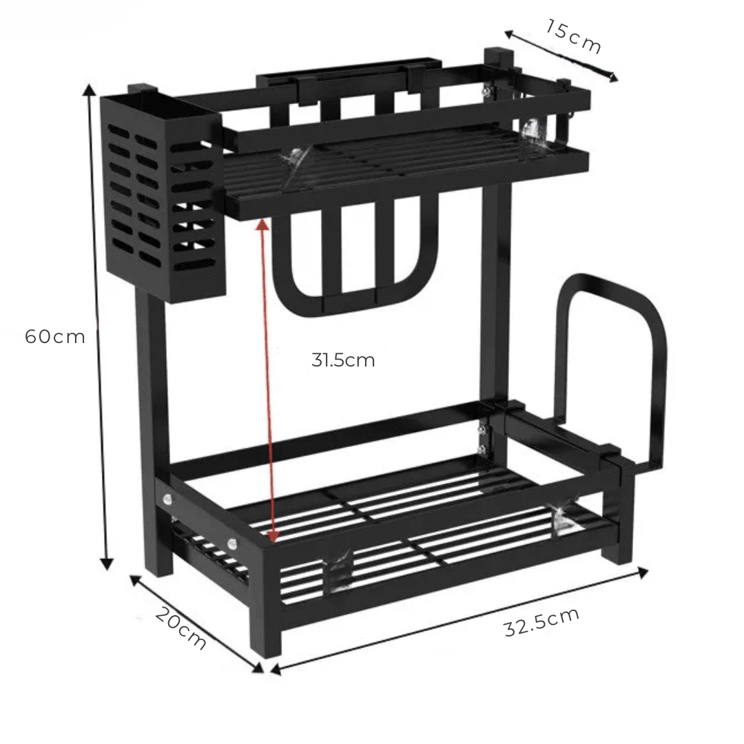 ESTANTE LINE NL-9125 ESPECIAS ORGANIZADOR COCINA ESPECIERO 2 NIVELES MULTIFUNCIONAL - 3