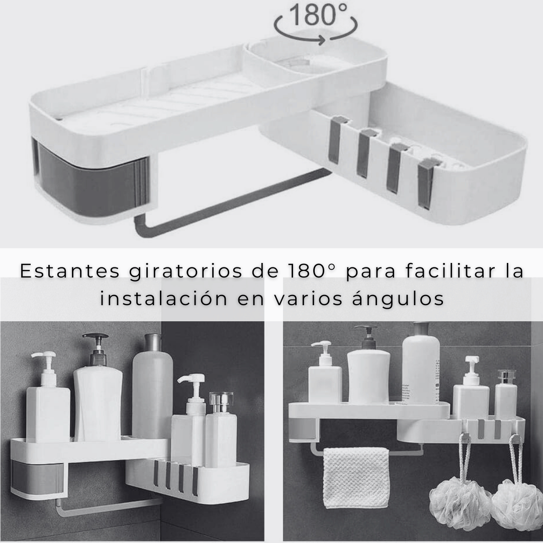 ORGANIZADOR ESQUINERO AJUSTABLE MULTIUSO PARA BAÑO Y COCINA - 8