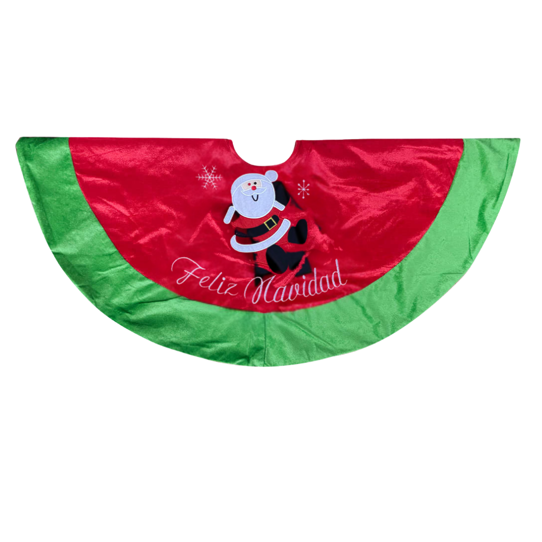 FALDÓN PIE DE ÁRBOL NAVIDAD ESTAMPADO RENOS NAVIDEÑOS - 2